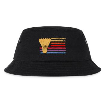 Federball Badminton - Kinder Bucket Hat - Schwarz - Vorne