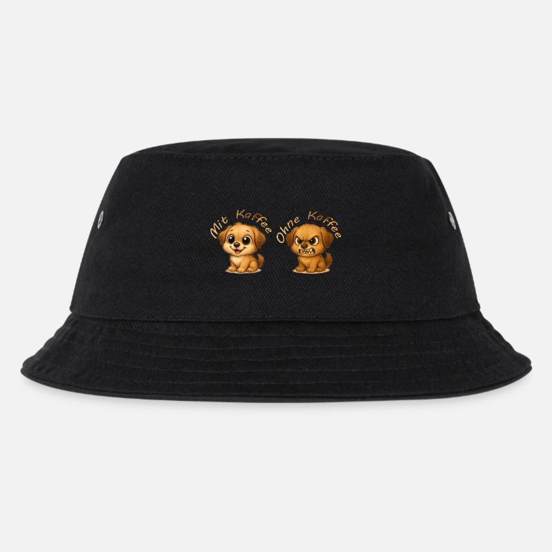 Mit Kaffee ohne Kaffee - Kinder Bucket Hat - Schwarz