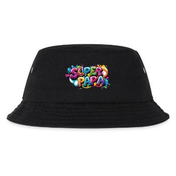 Cooles Superpapa Shirt im Graffiti Style für Väter - Kinder Bucket Hat - Schwarz - Vorne
