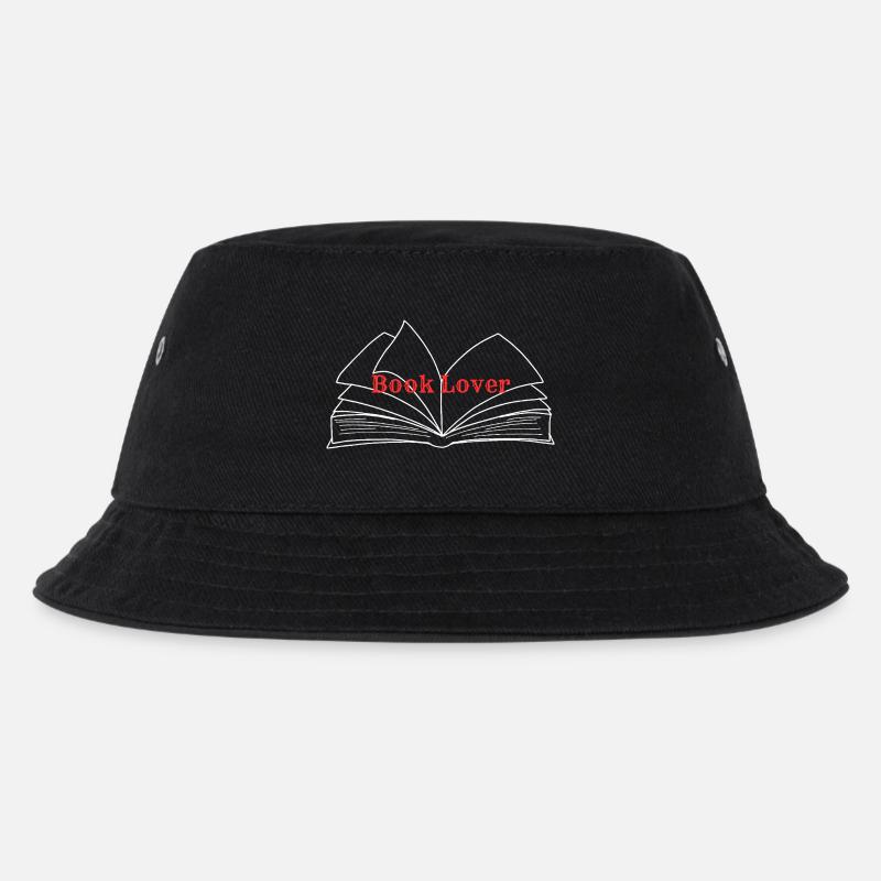 Book_lover - Kinder Bucket Hat - Schwarz
