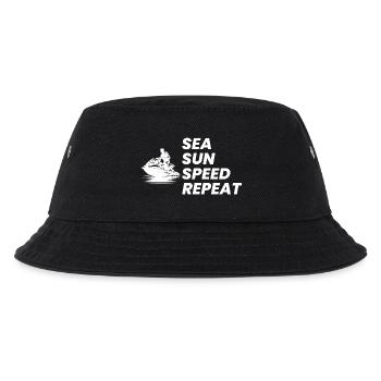 Funny Jet Ski Summer Speed Repeat  - Kids’ Bucket Hat - black - Front