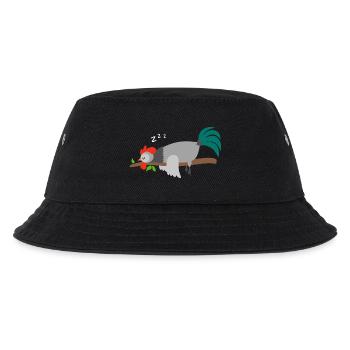Hahn Huhn Gockel Hühner Hähne Schlafanzug Shirt - Kinder Bucket Hat - Schwarz - Vorne