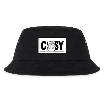 Cosy cat cuddly armchair print - Kids’ Bucket Hat - black - Front