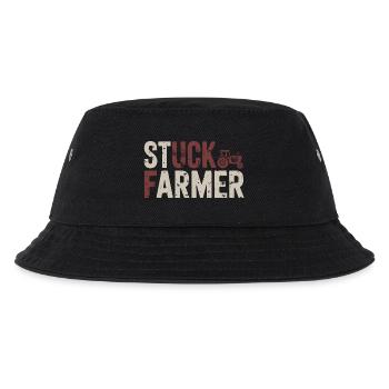 Stuck Farmer Traktor, Vintage Farming Farm Farmer - Kinder Bucket Hat - Schwarz - Vorne