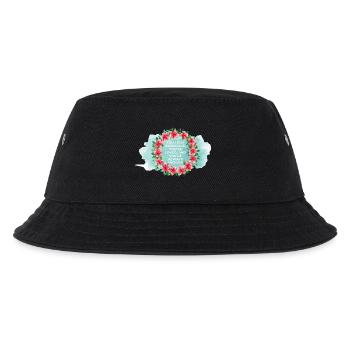You’re Loved & Enough – Aquarell Blumenkranz - Kinder Bucket Hat - Schwarz - Vorne