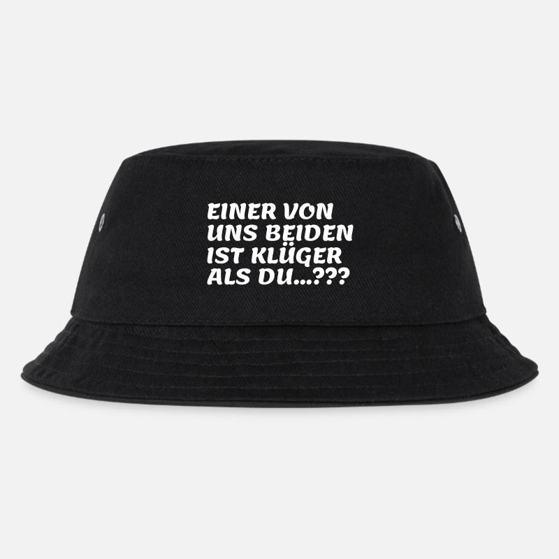 Zwei klüger als du Spruch - Kinder Bucket Hat - Schwarz