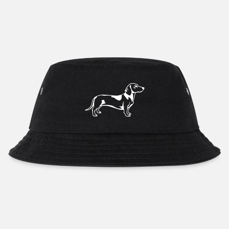 Dachshund Hunde T-shirt Geschenk - Kinder Bucket Hat - Schwarz