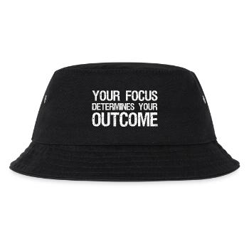 your focus determines your outcome - Kids’ Bucket Hat - black - Front
