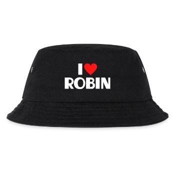 J’adore Robin Red Heart Déclaration rétro - Bob Enfant - noir - Devant