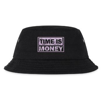 Zeit ist Geld Neon-Panel - Kinder Bucket Hat - Schwarz - Vorne