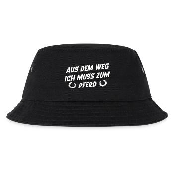 Out of the way, I have to go to the horse - Kids’ Bucket Hat - black - Front
