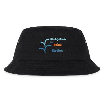 LIEBEVOLL Aufgeben ist keine Option - Kinder Bucket Hat - Schwarz - Vorne