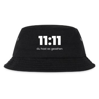11:11 Du hast es gesehen – Mystisches Statement Sh - Kinder Bucket Hat - Schwarz - Vorne