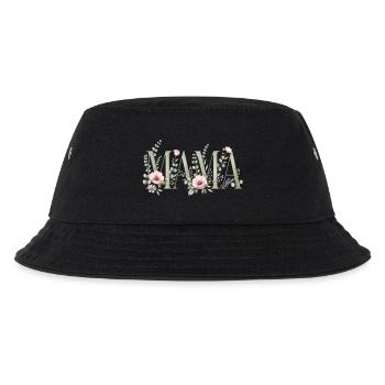 Mama Blüten Typografie Design - Kinder Bucket Hat - Schwarz - Vorne