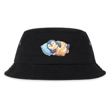 Pinguin Schlafen - Kinder Bucket Hat - Schwarz - Vorne