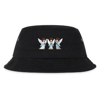 Dreifach Himmlische Engel im Gebet - Kinder Bucket Hat - Schwarz - Vorne