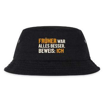 Witziges Früher War Alles Besser Kollege Geschenk - Kinder Bucket Hat - Schwarz - Vorne