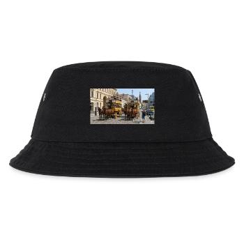 Historische Pferdeomnibusse in Berlin Spandau - Kinder Bucket Hat - Schwarz - Vorne
