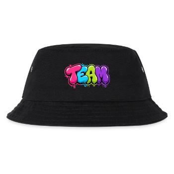 Team - Kinder Bucket Hat - Schwarz - Vorne