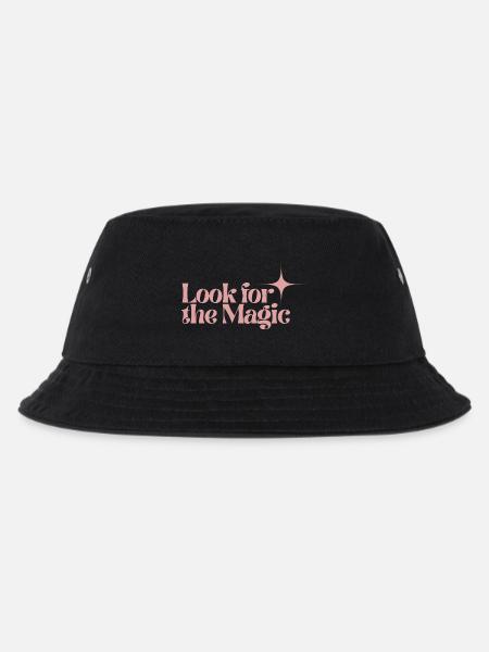 Look for the Magic Retro Pink Positive Vibes - Kids’ Bucket Hat - black