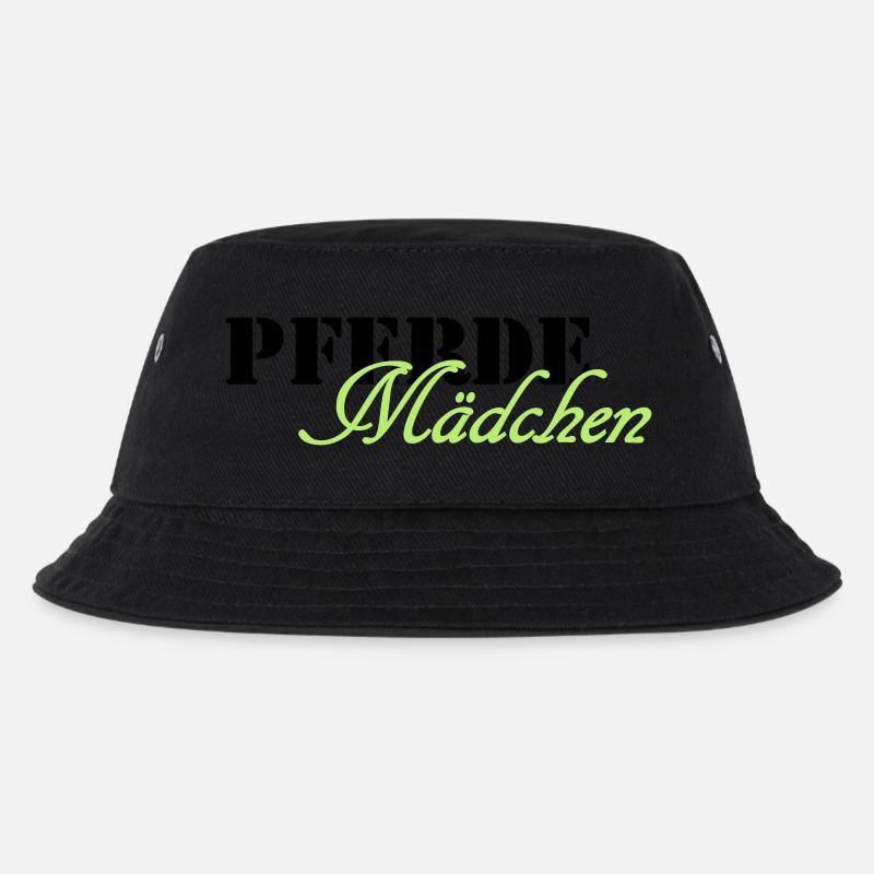 Pferdemädchen - Kinder Bucket Hat - Schwarz