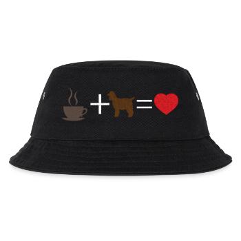 Hund / Cocker Spaniel: Coffee + Cocker Spaniel = - Kinder Bucket Hat - Schwarz - Vorne