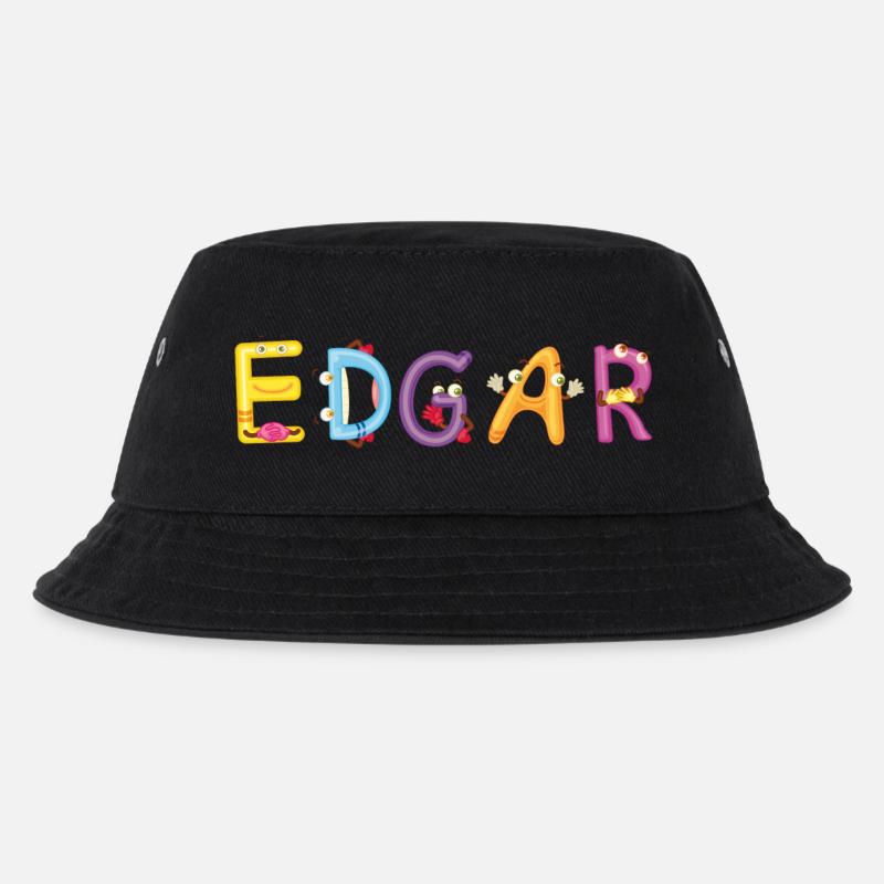 Edgar - Kinder Bucket Hat - Schwarz