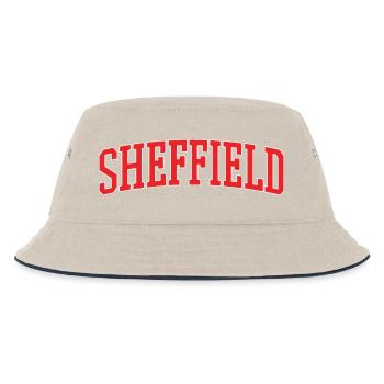 Sheffield Retro Varsity Lettering - Kinder Bucket Hat - Natur/Navy - Vorne