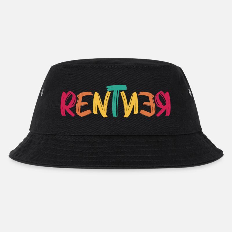 Rentner - Kinder Bucket Hat - Schwarz