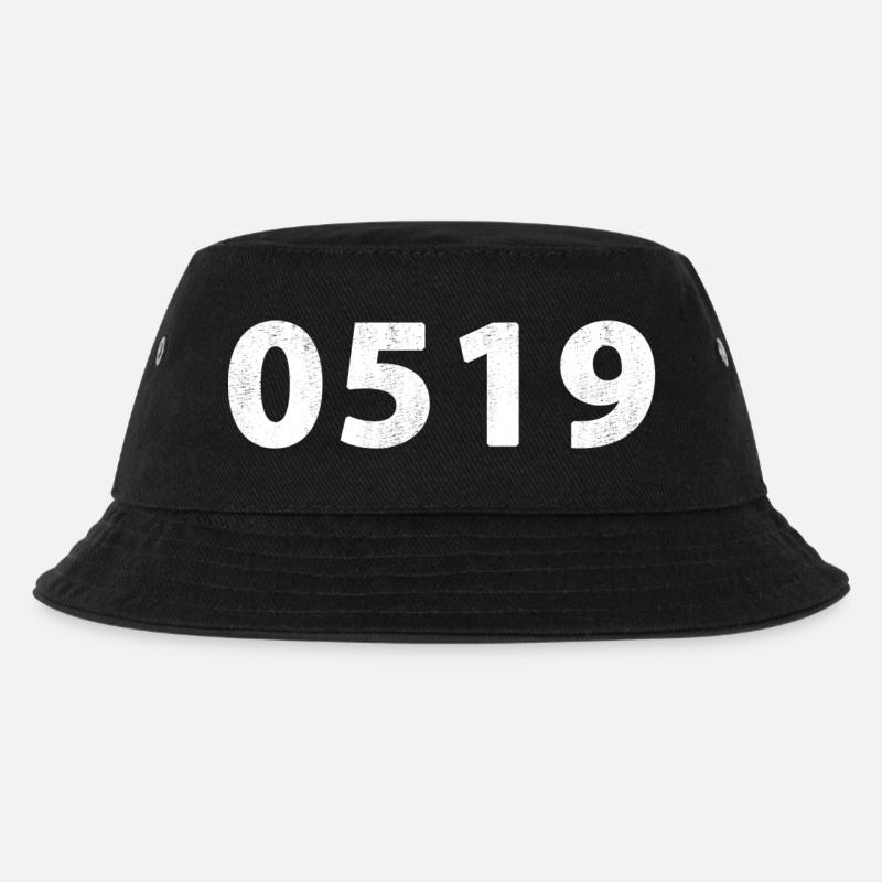 0519 Leeuwarden Dokkum Birdaard Aalsum Moddergat - Kinder Bucket Hat - Schwarz