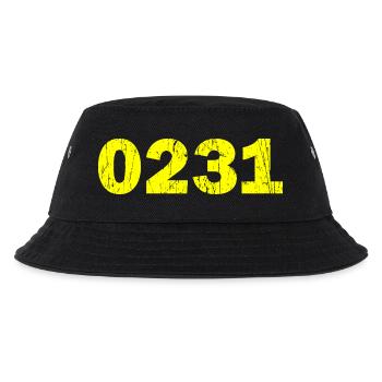 Dortmund Vorwahl 0231 Design Ruhrpott - Kinder Bucket Hat - Schwarz - Vorne