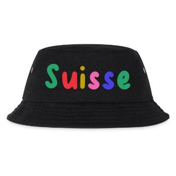 SCHWEIZ. LAND - Kinder Bucket Hat - Schwarz - Vorne