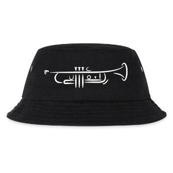 Skizze Trompete - Kinder Bucket Hat - Schwarz - Vorne