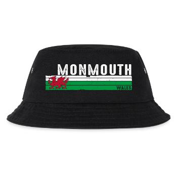 Monmouth: Retro-Design aus Wales für stolze walisische Fans - Kinder Bucket Hat - Schwarz - Vorne