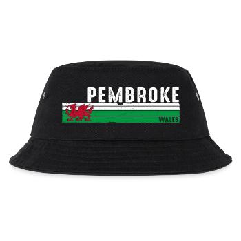 Pembroke: Feiern Sie das walisische Erbe und die Schönheit - Kinder Bucket Hat - Schwarz - Vorne