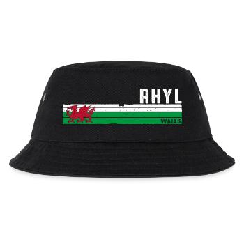 Rhyl: Walisischer Charme und Schönheit der Küste - Kinder Bucket Hat - Schwarz - Vorne