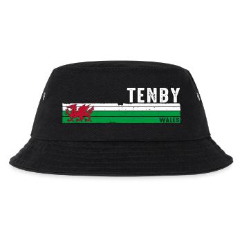 Tenby: Küstencharme und walisische Schönheit - Kinder Bucket Hat - Schwarz - Vorne