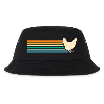 Hühner Henne - Kinder Bucket Hat - Schwarz - Vorne