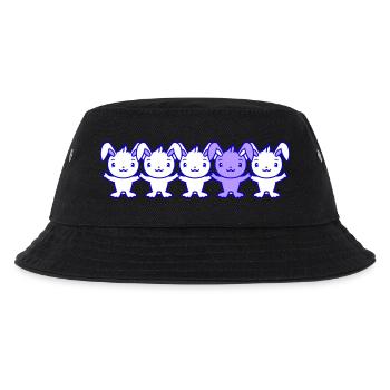 5 Hasen Freunde Unterschied Be Different Anders - Kinder Bucket Hat - Schwarz - Vorne