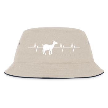 Heartbeat of a Goat - Kinder Bucket Hat - Natur/Navy - Vorne