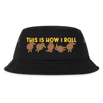 This Is How I Roll Kiwi Bird New Zealand - Kids’ Bucket Hat - black - Front