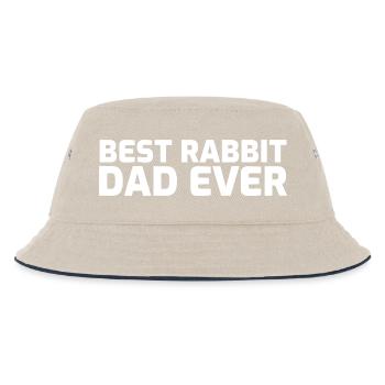 BEST RABBIT DAD EVER - Kids’ Bucket Hat - ecru/navy - Front