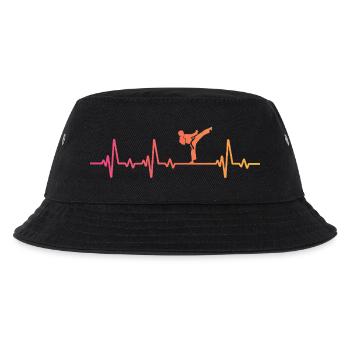 Karate Sonnenuntergang Herzschlag Karate - Kinder Bucket Hat - Schwarz - Vorne