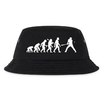Baseball Evolution Baseball Player Batsman - Kids’ Bucket Hat - black - Front
