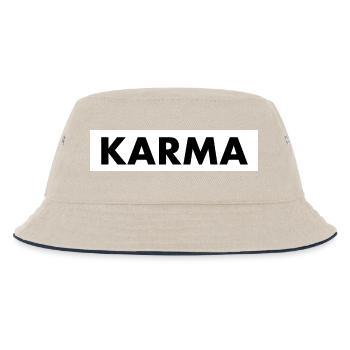 Karma - Kinder Bucket Hat - Natur/Navy - Vorne