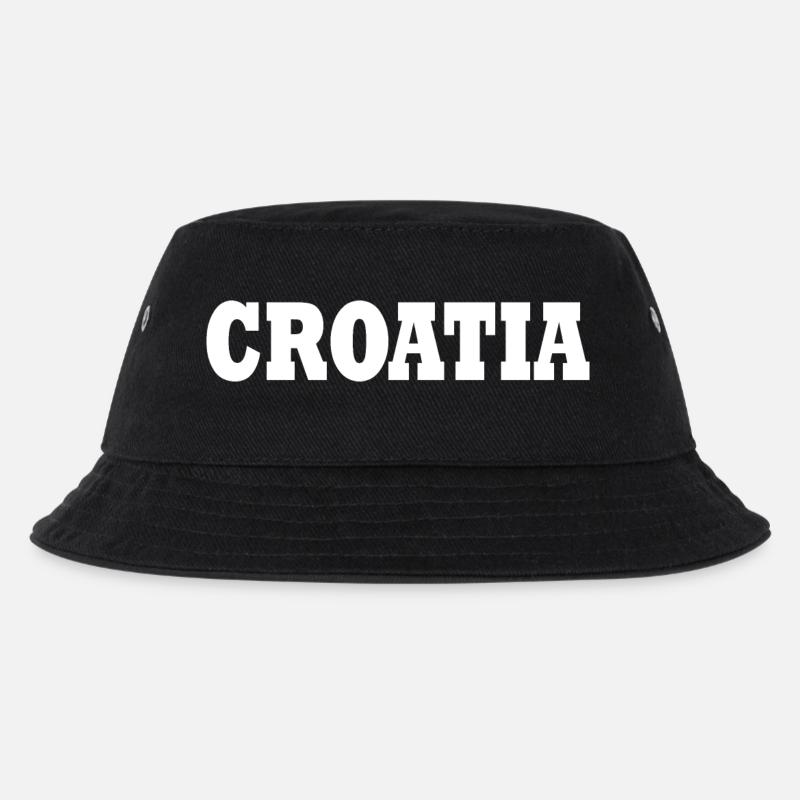 Kroatien - Kinder Bucket Hat - Schwarz
