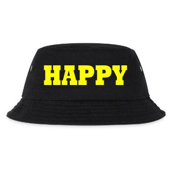 Happy - Kids’ Bucket Hat - black - Front