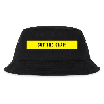 Cut The Crap Spruch Geschenk - Kinder Bucket Hat - Schwarz - Vorne