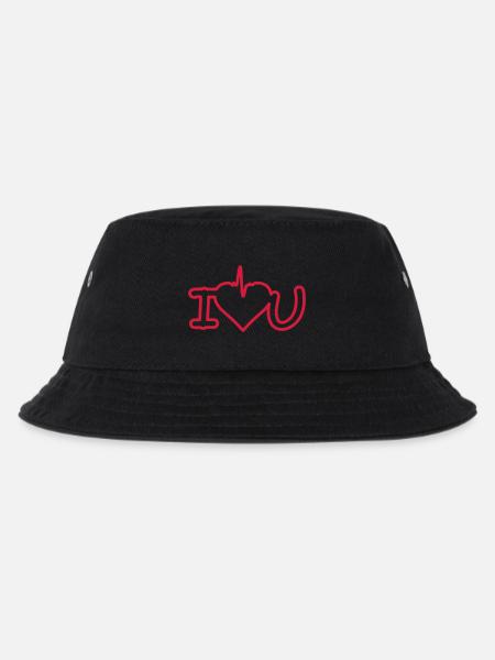 i love you - Kinder Bucket Hat - Schwarz