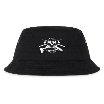 JSA Fishing Skull (R) white in high quality! - Kinder Bucket Hat - Schwarz - Vorne